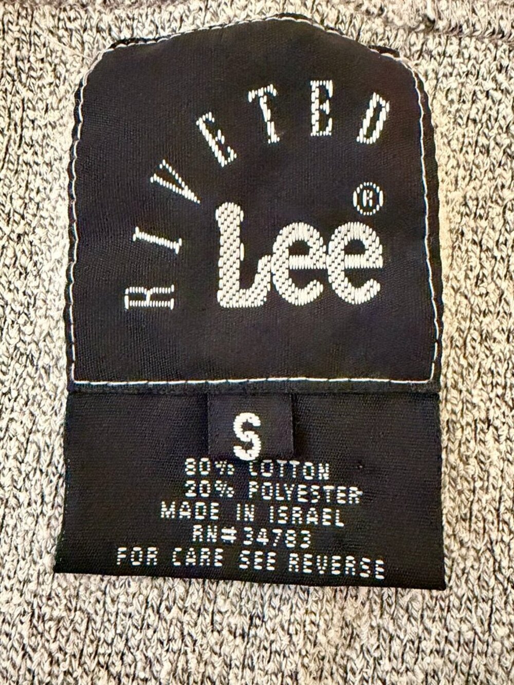 Vintage Lee Riveted Gray Button‑Front Sweater – Size Small – Made in Israel - Picture 4 of 11